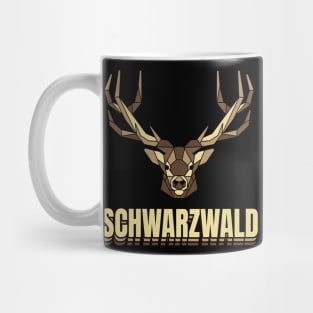 Schwarzwald Hirsch Geweih Low Polygon Schwaben Mug